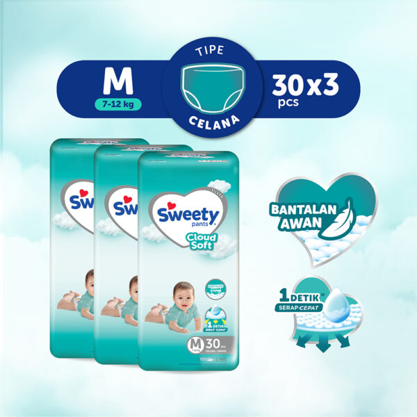 Sweety Silver Pants Cloud Soft M32 isi 3 pcs [Karton]